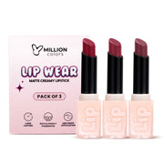 Creamy Matte Lip Wear (Pack of 3)